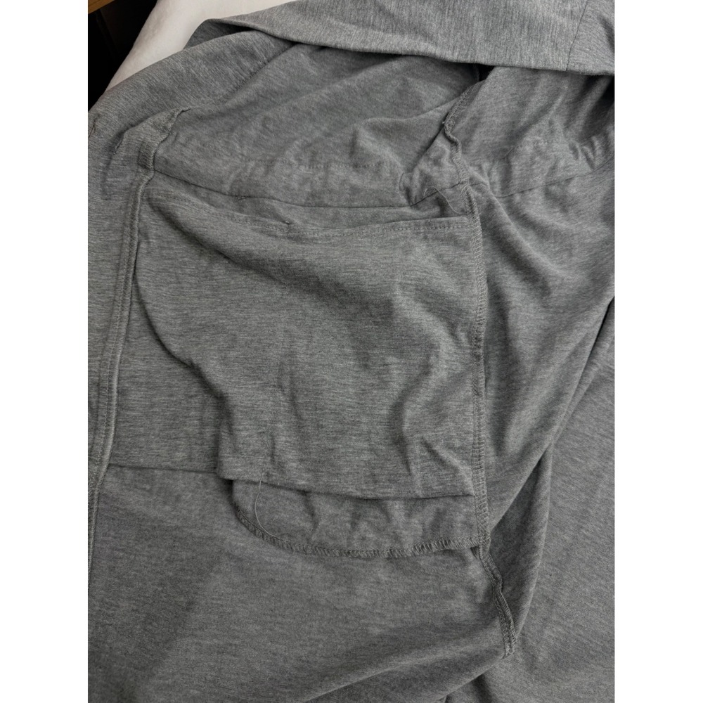 Meuponc Womens Gray Post Surgery Recovery Robe with Drain Pockets Medium - Picture 8 of 8